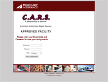Tablet Screenshot of cars.mercuryinsurance.com